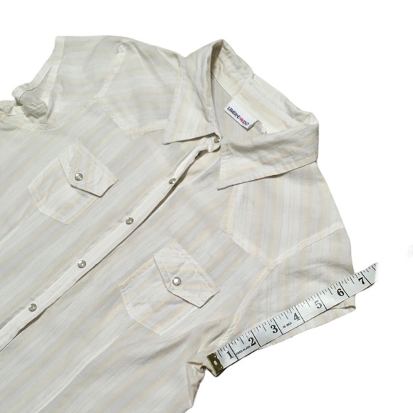 Limited Too Y2K Vintage Western Pearl Button Down Short Sleeve Shirt Size XL 16 - Picture 7 of 12